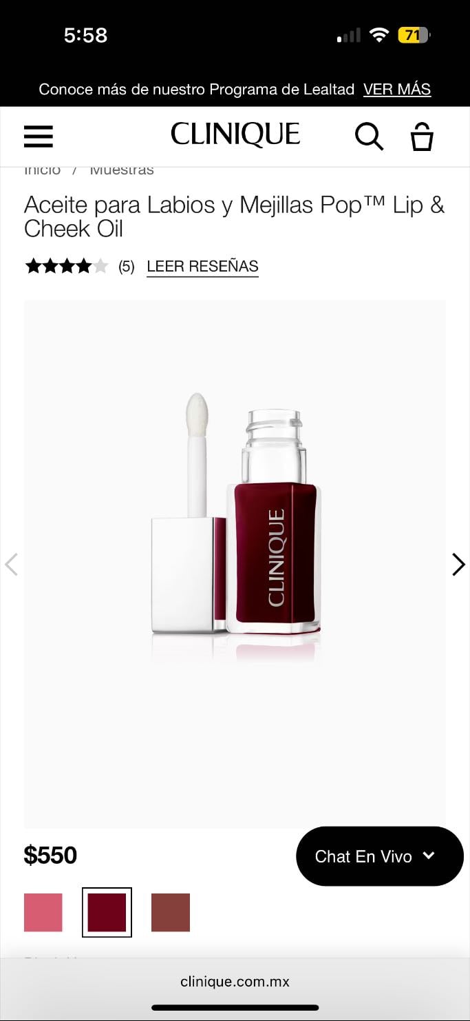 Lip oil Blach Cherry: Clinique
