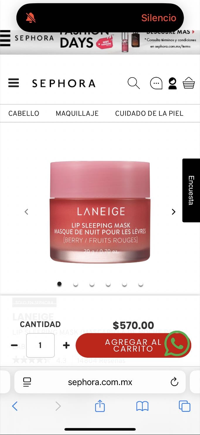 Mascarillas de labios Laneige