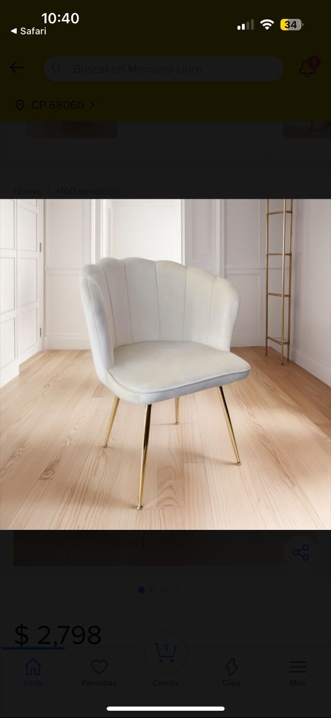 Silla P/tocador tipo flor
