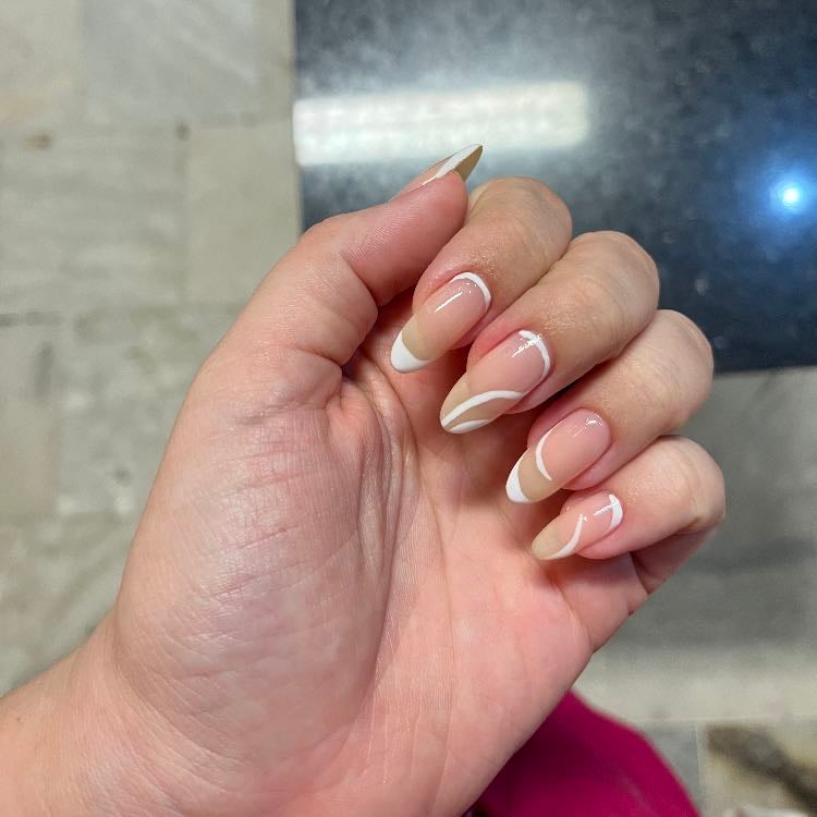 White Nail art