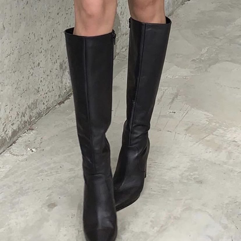 white or black boots