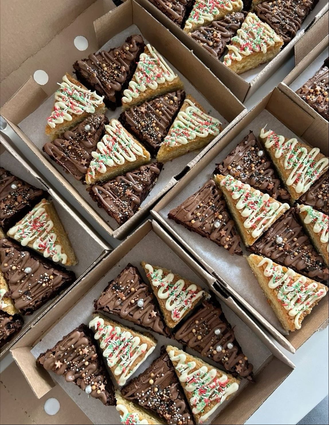 christmas tree brownies & blondies