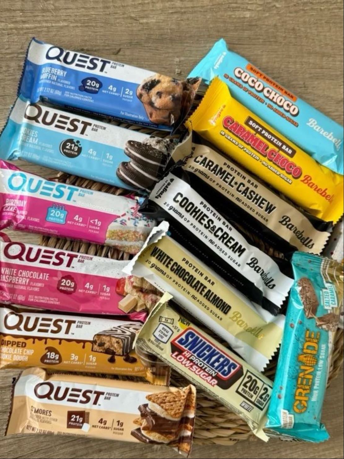 protein bars - just a comfort food tbh
brands i like: barebells & quest
brands id like to try: misfits, david, pure protein, alani, grenade, nicks