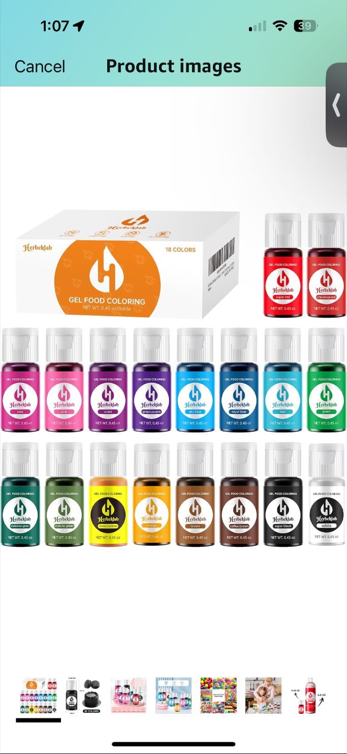 gel food coloring set - tis more concentrated then liquid food coloring