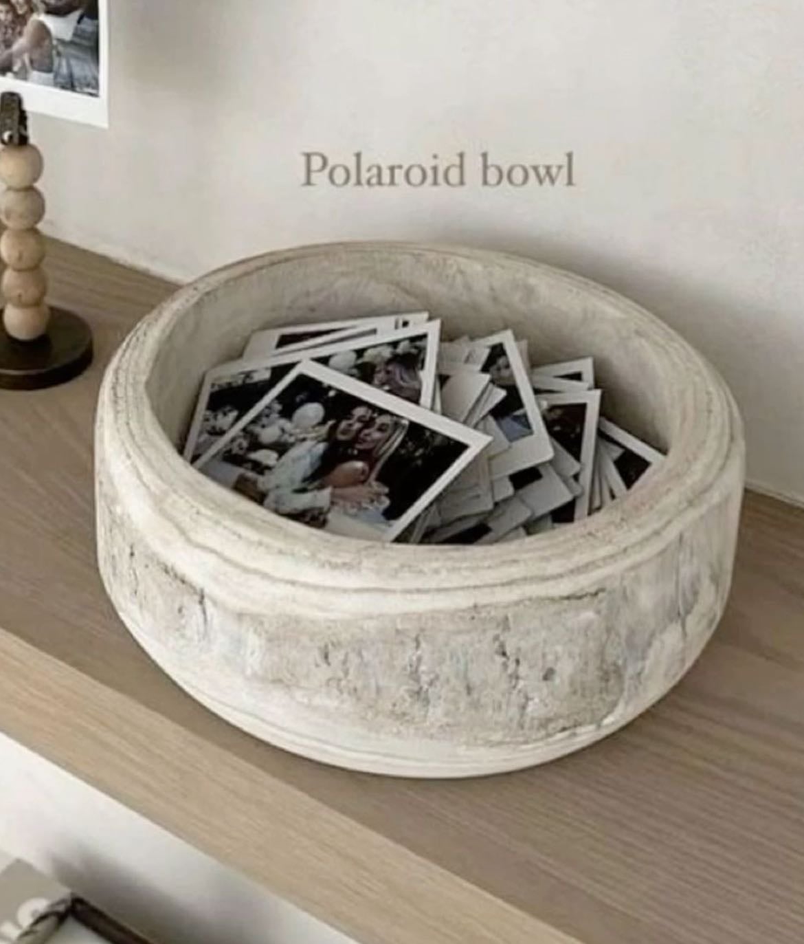 polaroid bowl for lobby