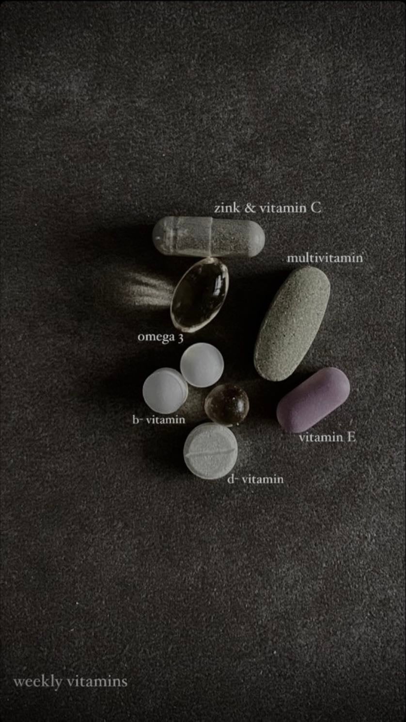 TAKE SUPPLEMENTS - omega 3, vitamin D, iron