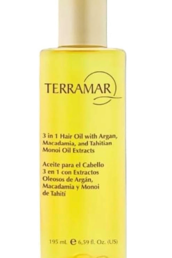 Terramar ACEITE PARA CABELLO 3 EN 1 con extractos oleosos de Arg谩n, Macadamia y Mono铆 de Tahiti (OLEO) Terramar 195 ml