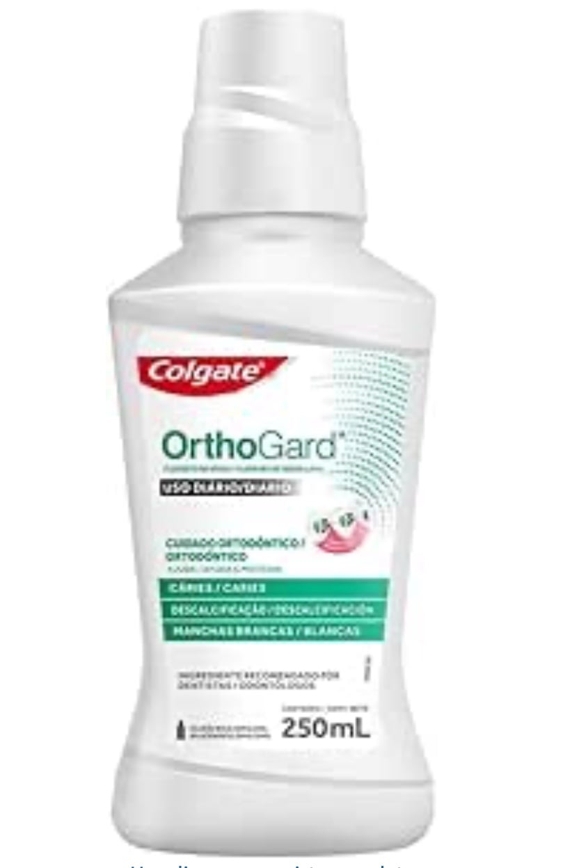 Colgate Enjuague Bucal OrthoGard - 250 ml. Libre de Alcohol y Con Sabor a Menta