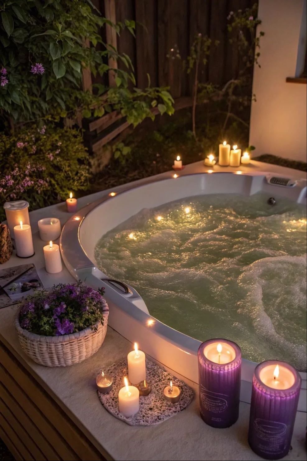 Estar en un jacuzzi