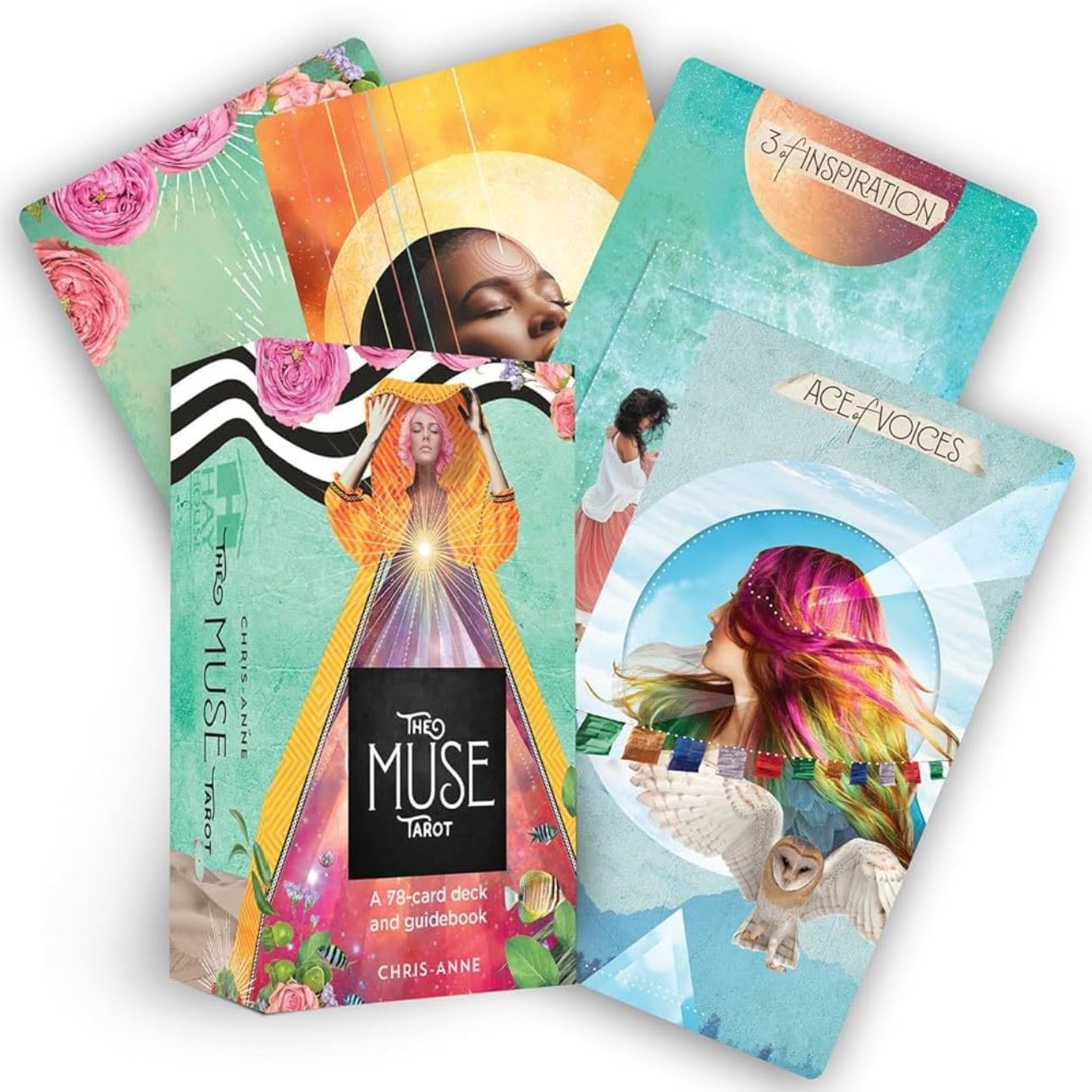 The Muse Tarot - Focado na criatividade, com imagens inspiradoras e coloridas | Focused on creativity, with inspiring and colorful imagery.