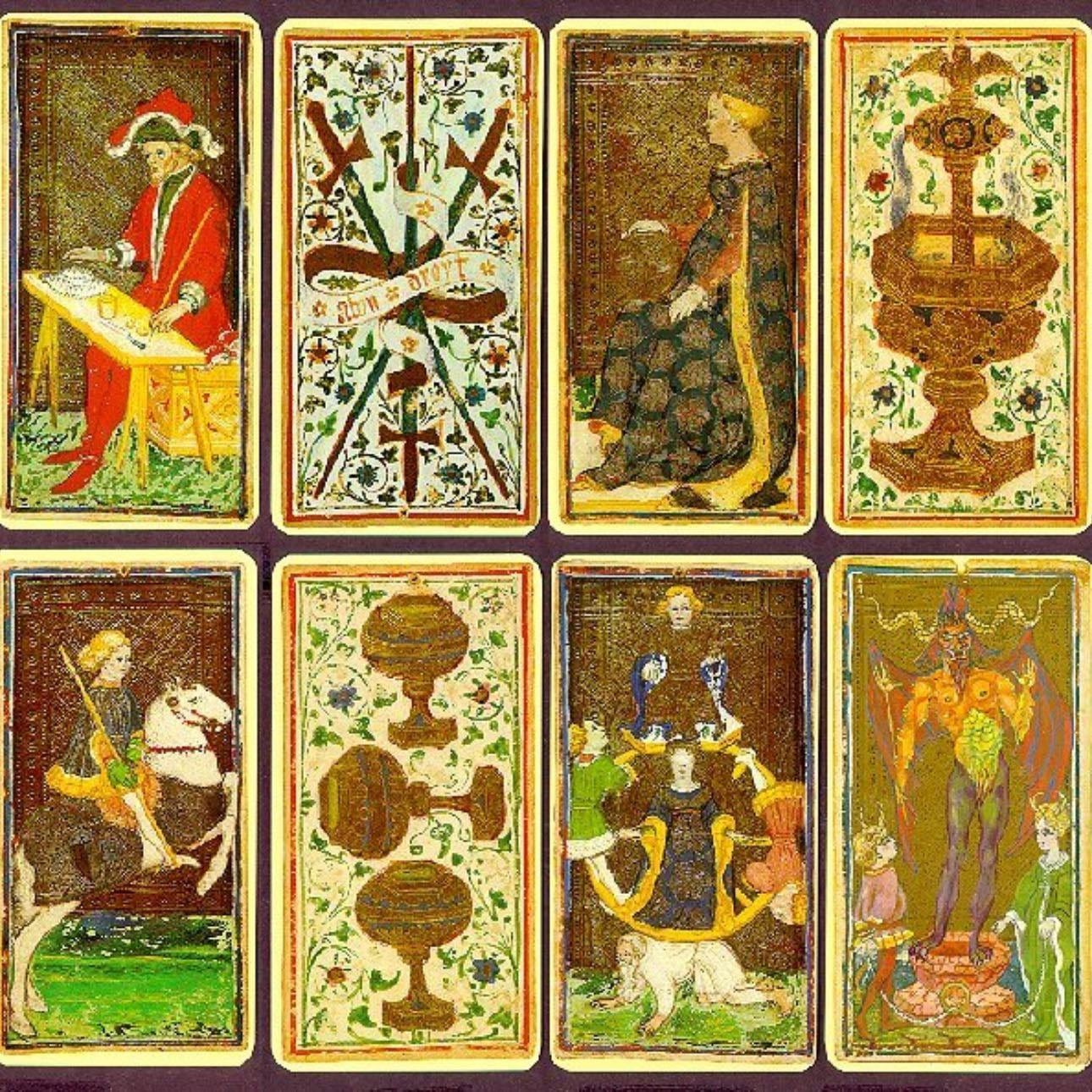 Tarot Visconti-Sforza - Um dos mais antigos baralhos de tarot conhecidos, datado do século XV | One of the oldest known tarot decks, dating back to the 15th century.