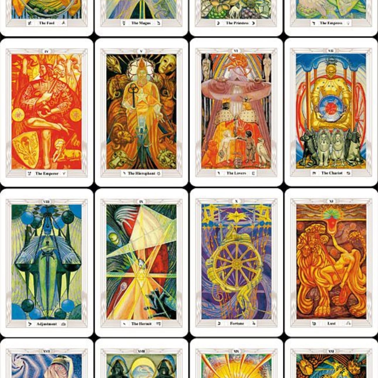 Tarot de Thoth (Aleister Crowley) - Simbologia profunda com arte rica em detalhes esotéricos | Deep symbolism with art rich in esoteric details.