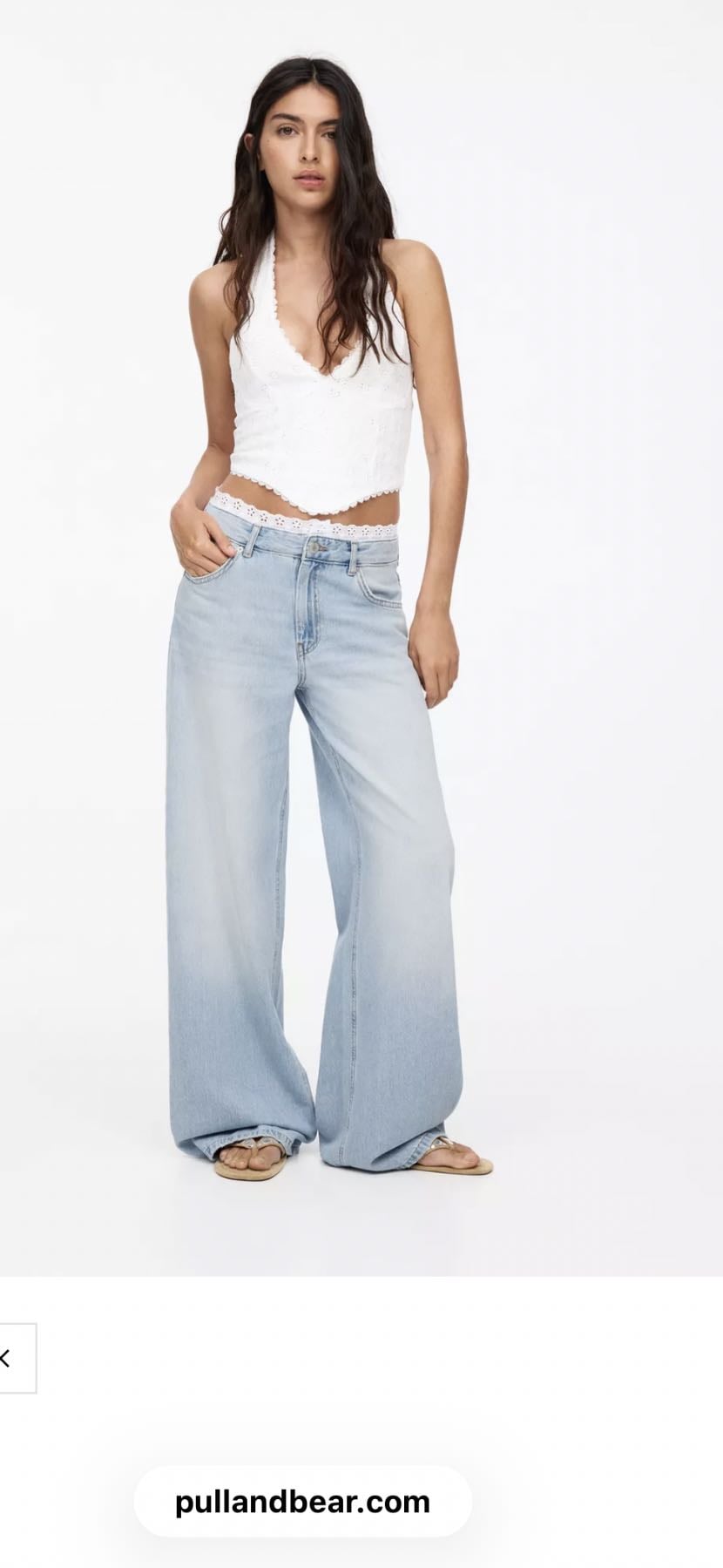 Jean Baggy dentelle