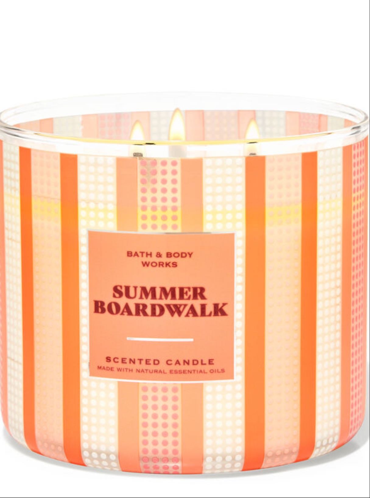 Summer boardwalk - caramel-glazed popcorn, warm taffy apples, and salty sweet cream (smells like rainbow popcorn)