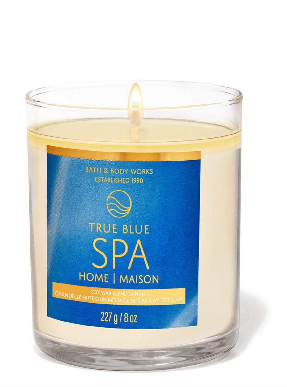 True blue spa - shea-scented (think good quality hotel bar soap)