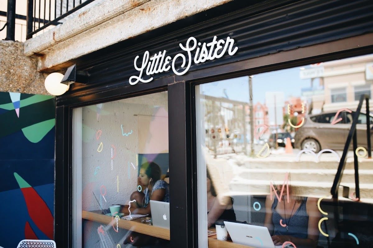 Little Sister Coffee Maker - Just has coffee (no treats??), so cutsie and cosy, very friendly staff, outdoor seats!!!, and but smells bad sometimes.