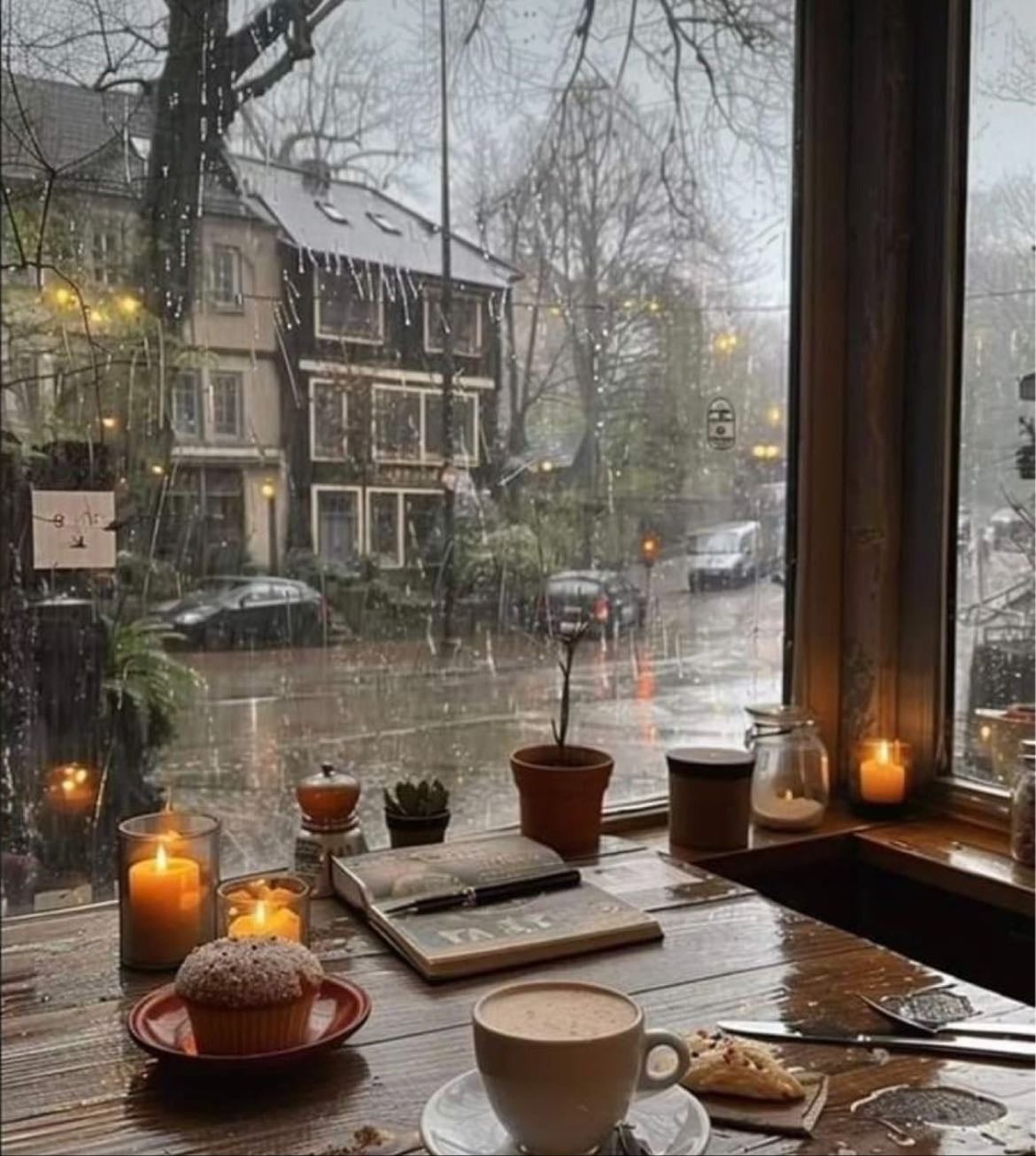 go to a cafe and read/people watch