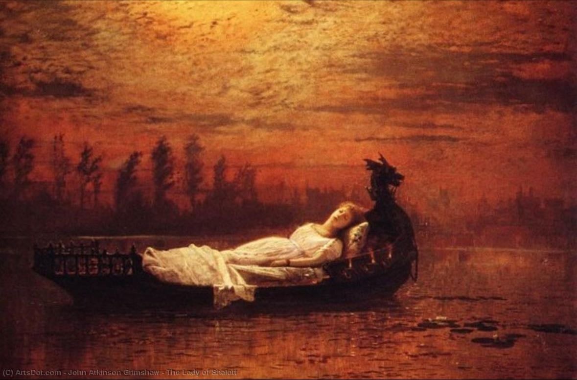 La dama de Shalott - Poema,Alfred Tennyson en 1832