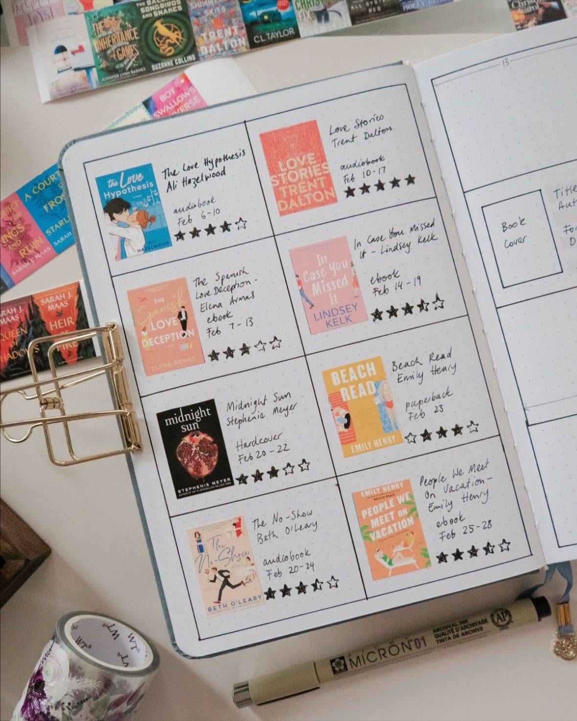 Reading Journal / Cinema Journal - Será un diario que permitirá escribir todas las reseñas respecto a libros, aunque igualmente pueden utilizarse para películas o alguna otra cosa.