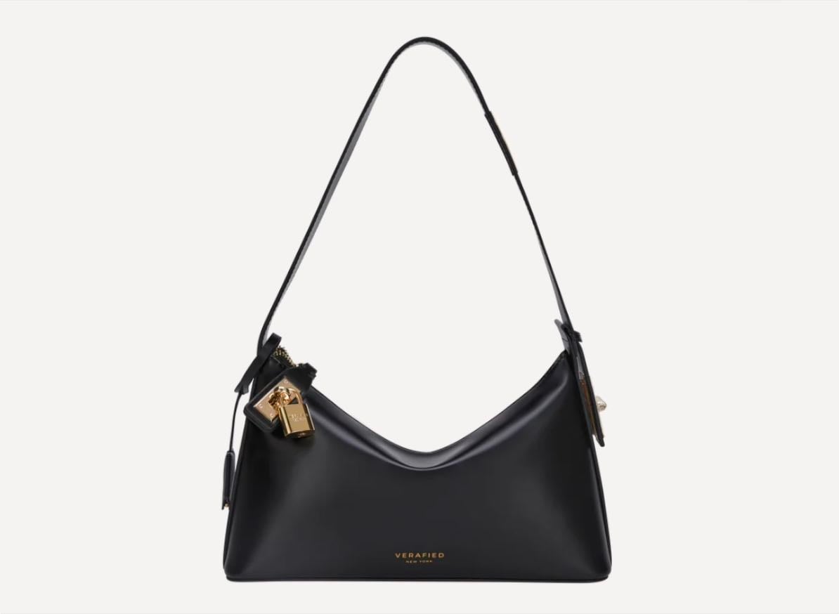 Verafied - Gold Black Hobo Bag
