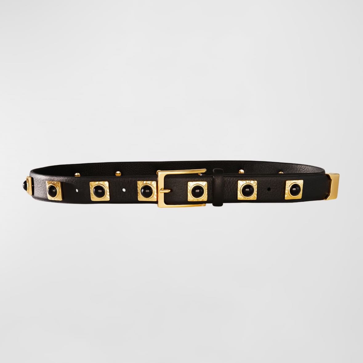 No. 2 Black & Gold Studded Belt