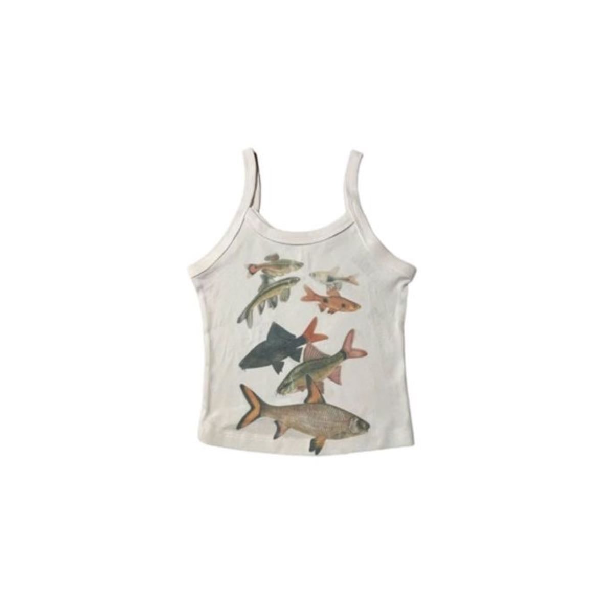 Fish Print Aesthetic Tank Top