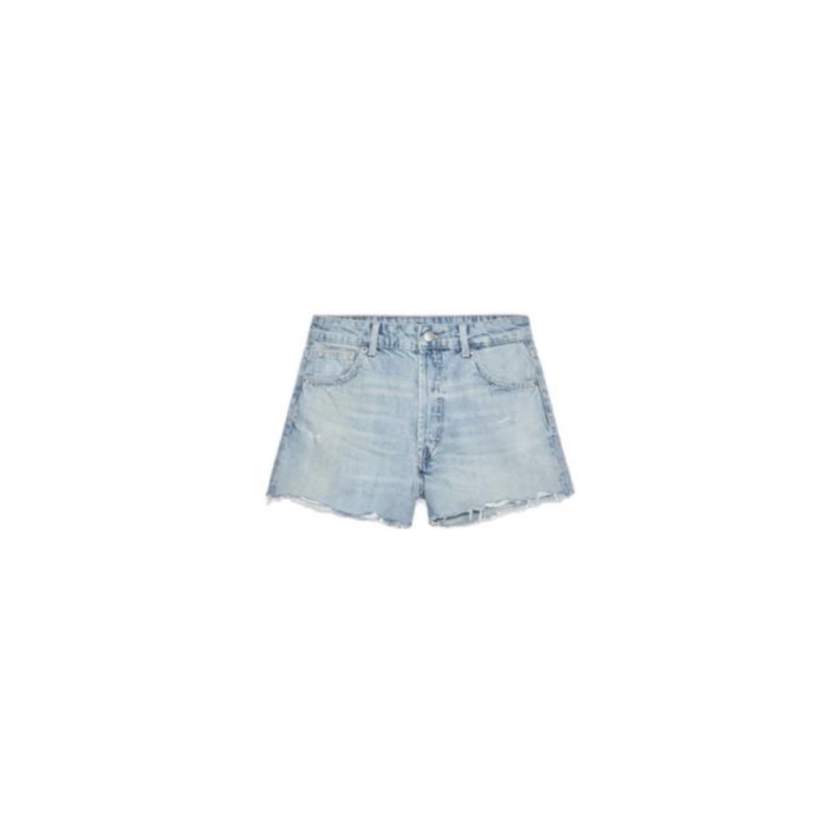 Low-Rise Cropped Baggy Denim Shorts