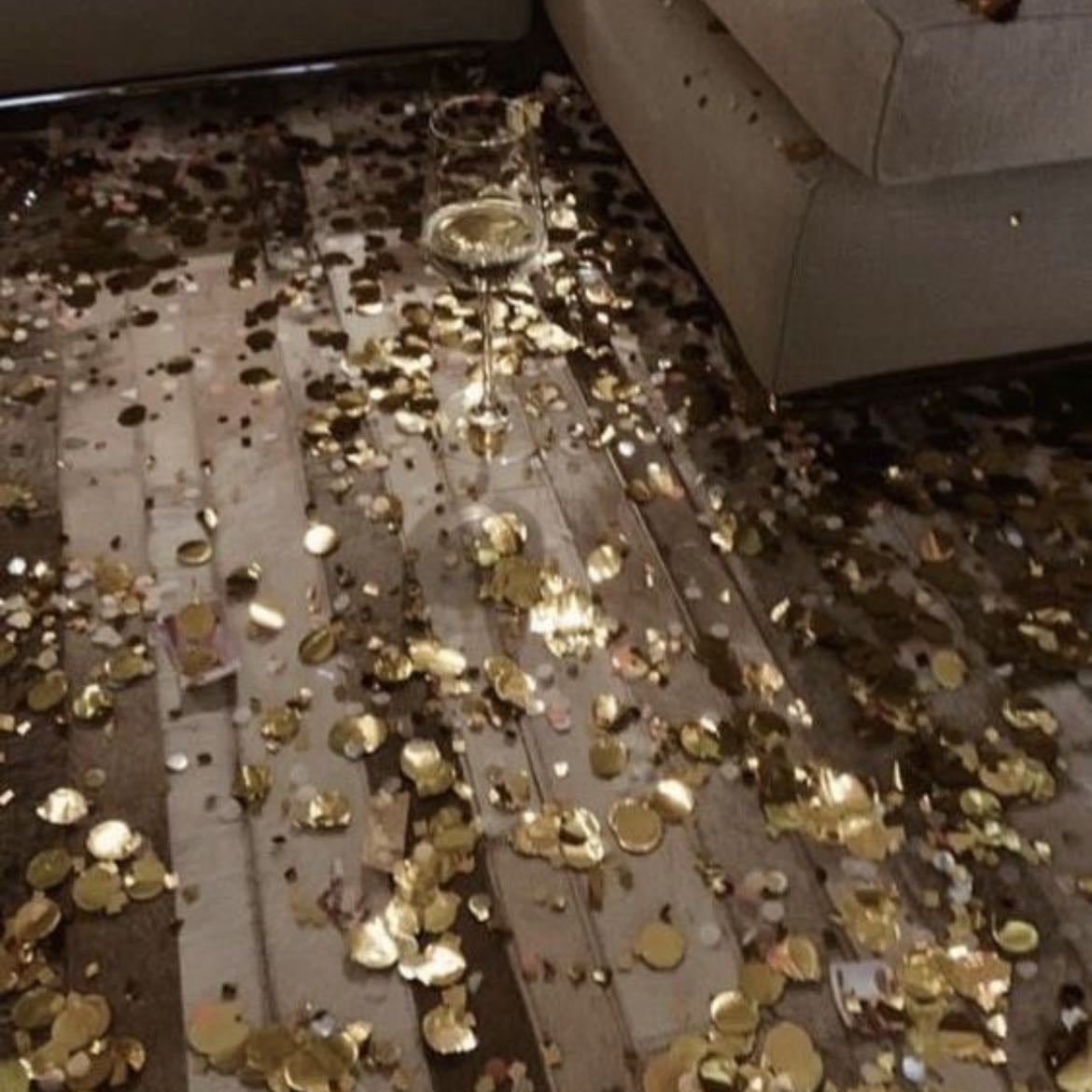 There’s glitter on the floor after the party