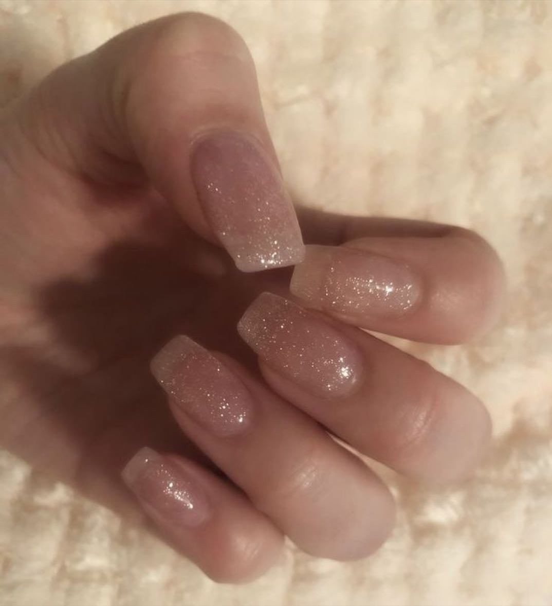 pink tranparent glitter
