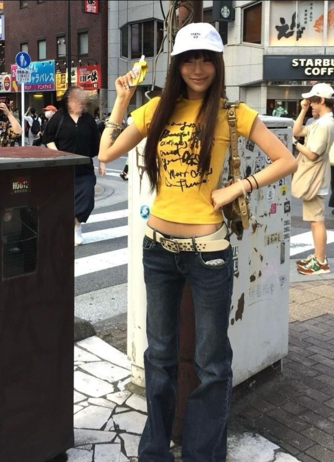 ˚ ༘ ೀ⋆。˚ - yellow shirt with darker jeans