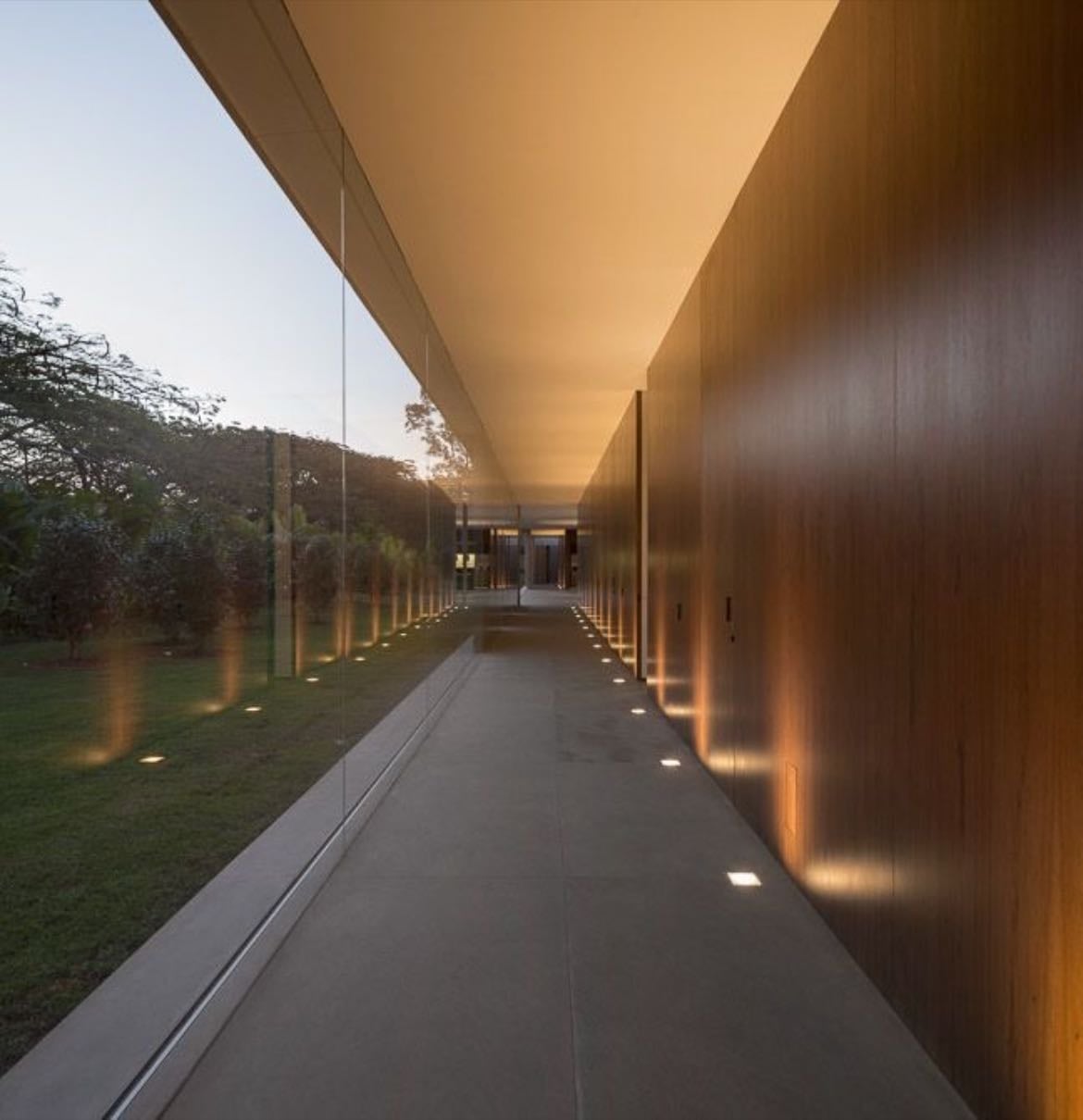 hallway with outside view