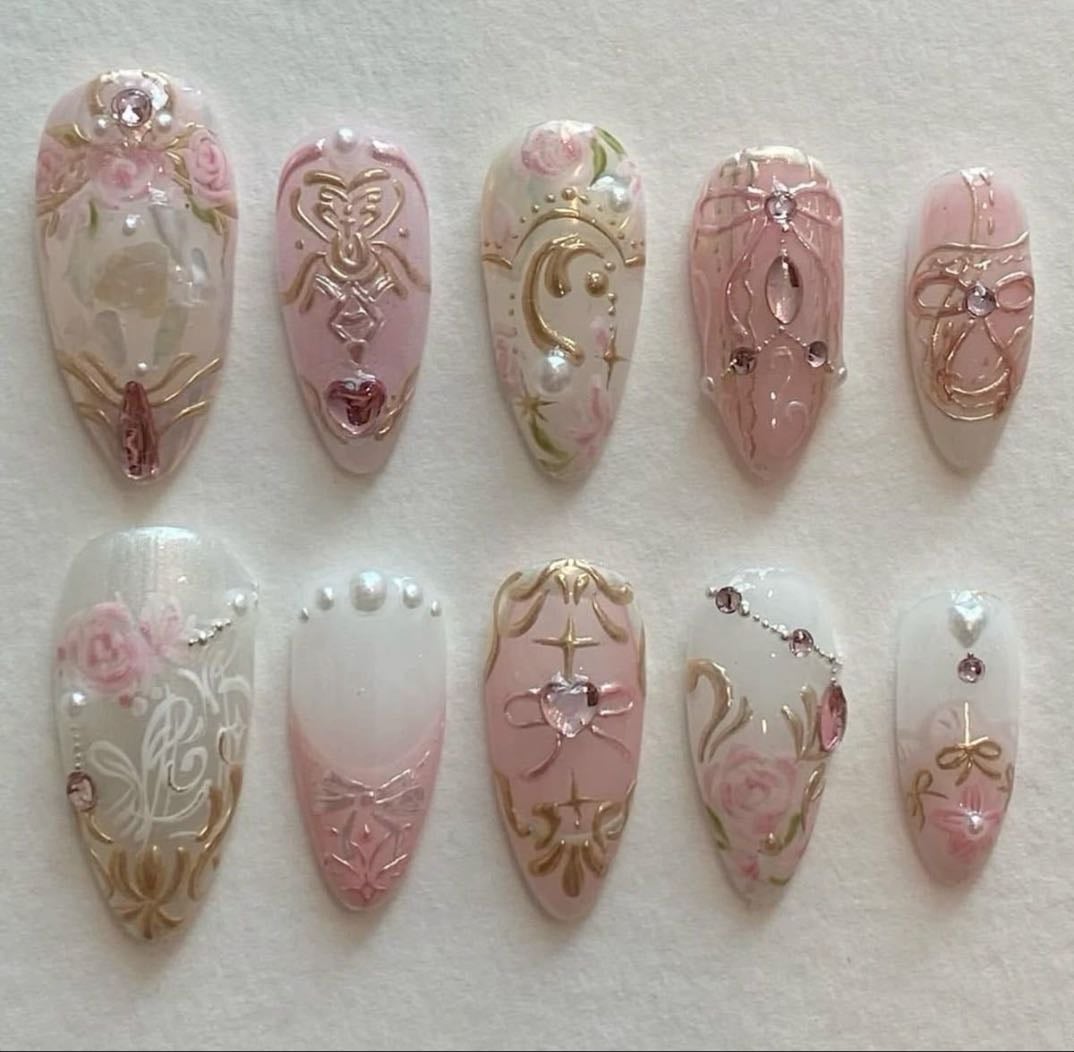 pink with golden adds