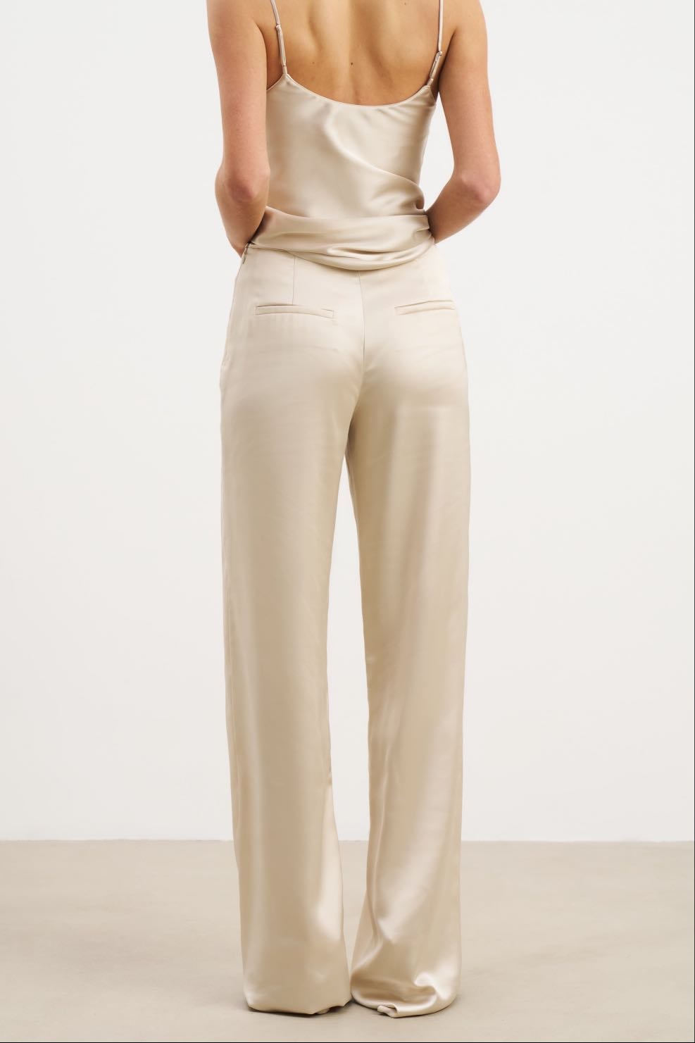 wide leg satin trousers - boa