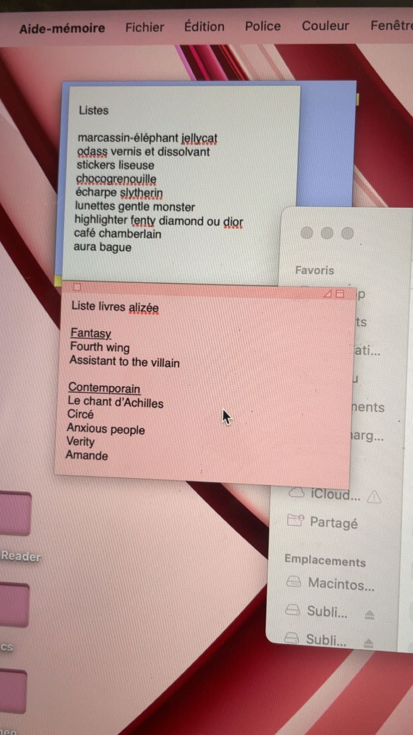 making lists