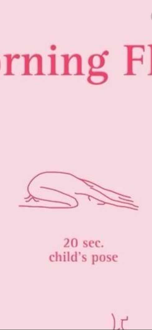 Child’s pose - 20 sec