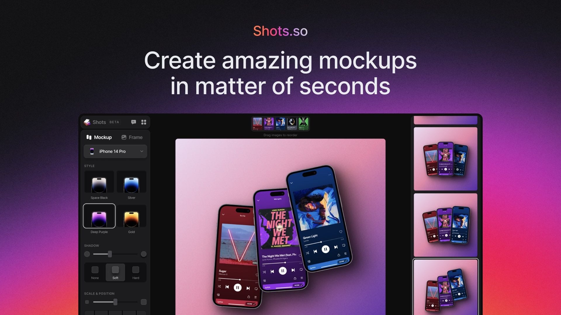 Create Amazing Mockups - Shots