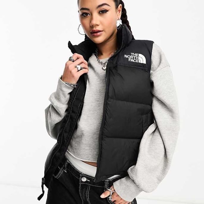 North face puffer jacket vest