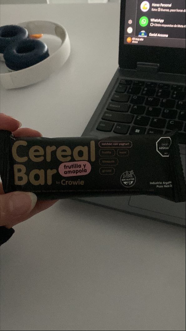 Cereal bar by crowie - sabor frutilla y amapola