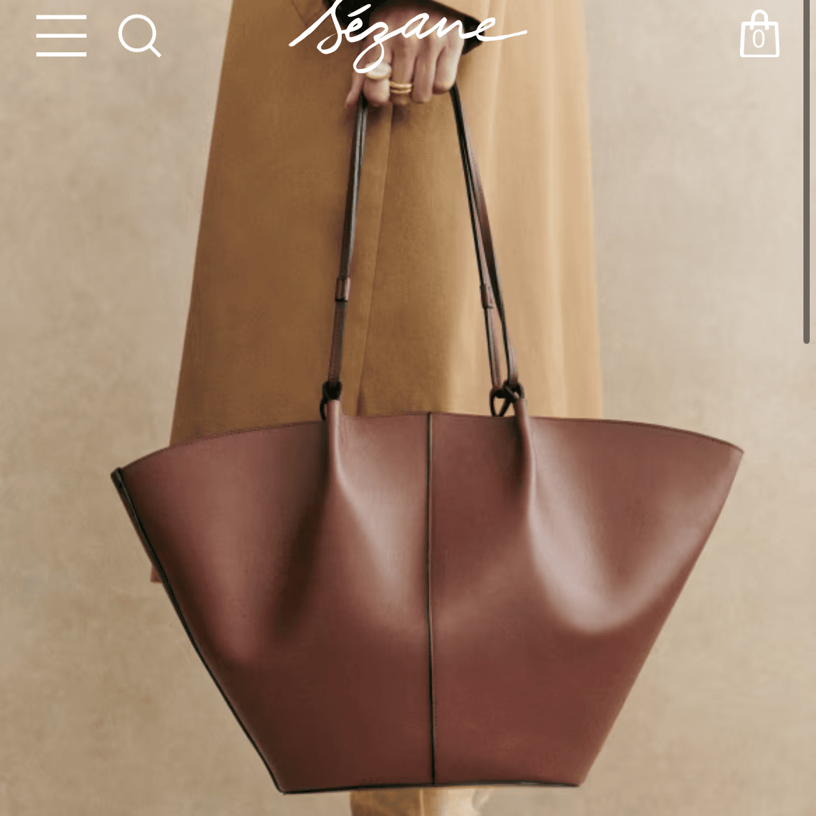 Tote mara chocolate - Sezane