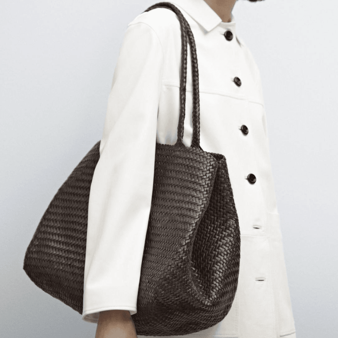 Bolso tote trenzado napa - Massimo dutti