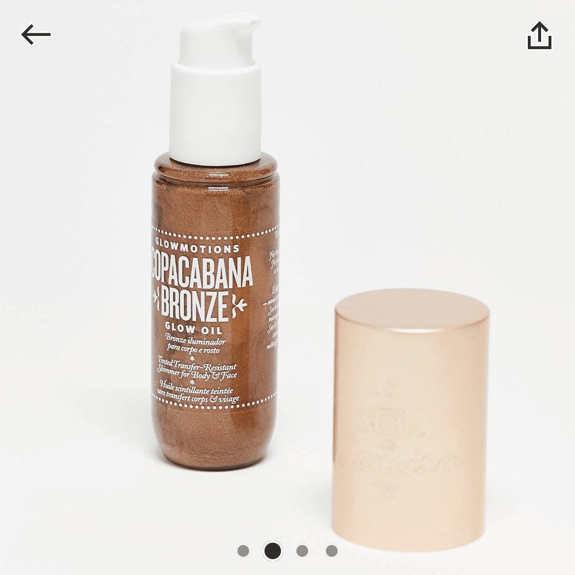 Aceite luminoso bronceador - Asos-sol de janeiro