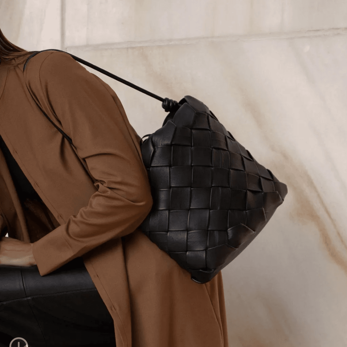 Bolso cubo trenzado odette NEGRO - Malababa
