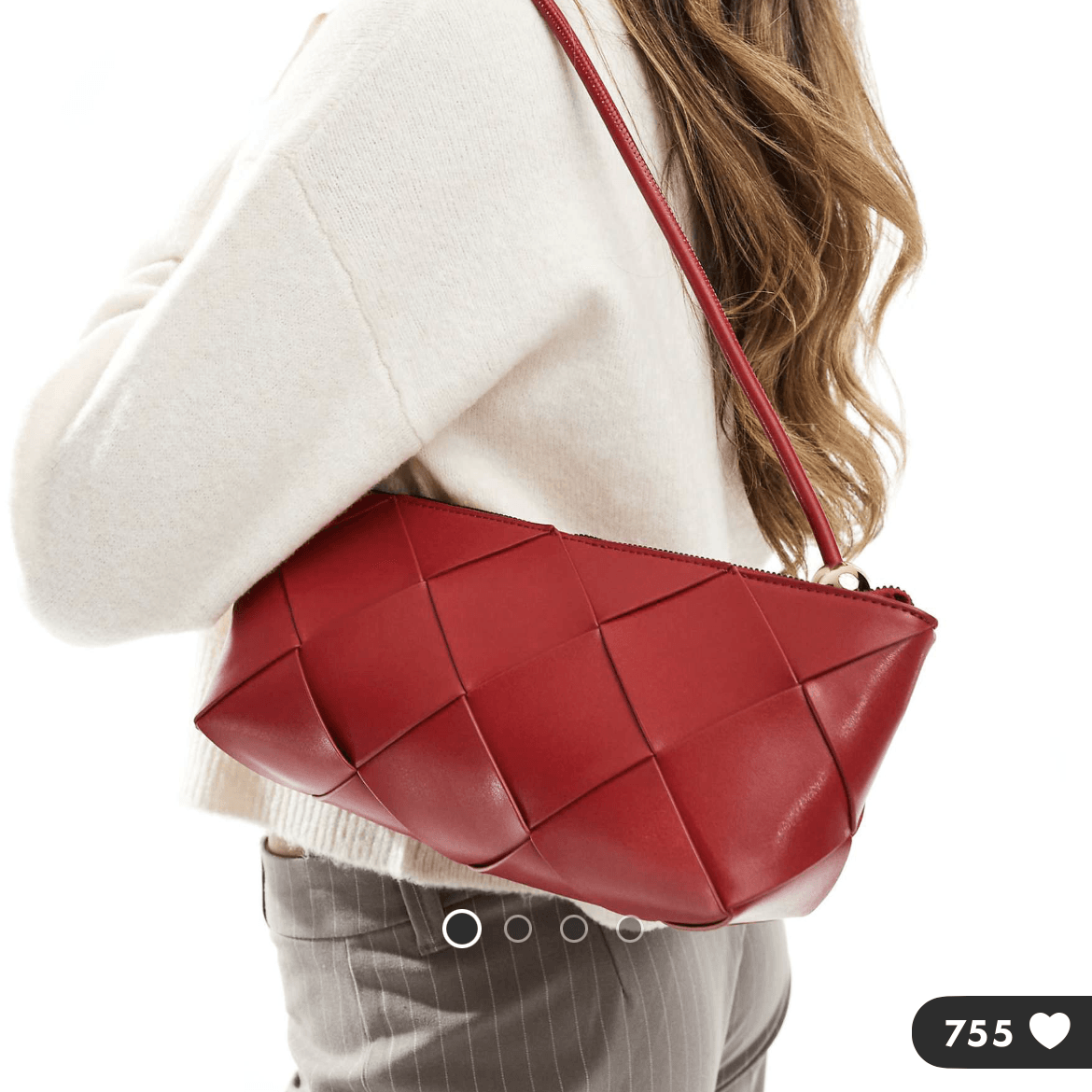 Bolso hombro rojo estructurado - Asos