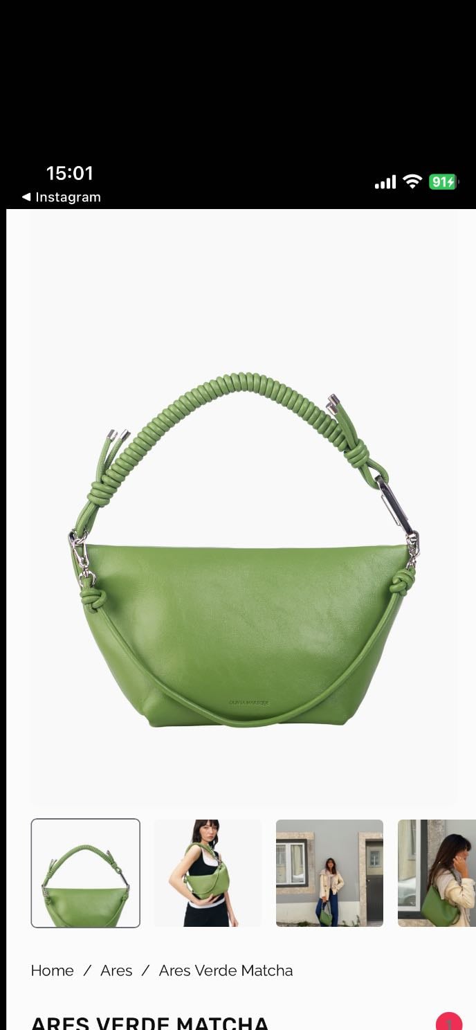 Bolso ares verde matcha - Olivia mareque