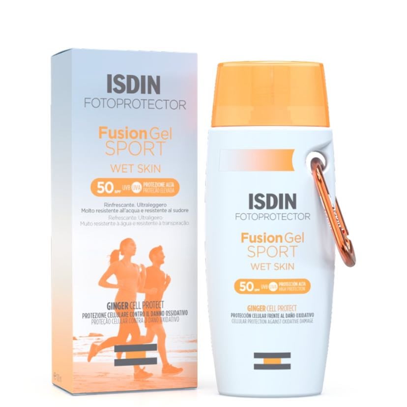 Fotoprotector Fusion Gel Sport ISDIN - La opción para hacer deporte es esta, es más toque seco pero dura un montón en la piel, se adhiere mil