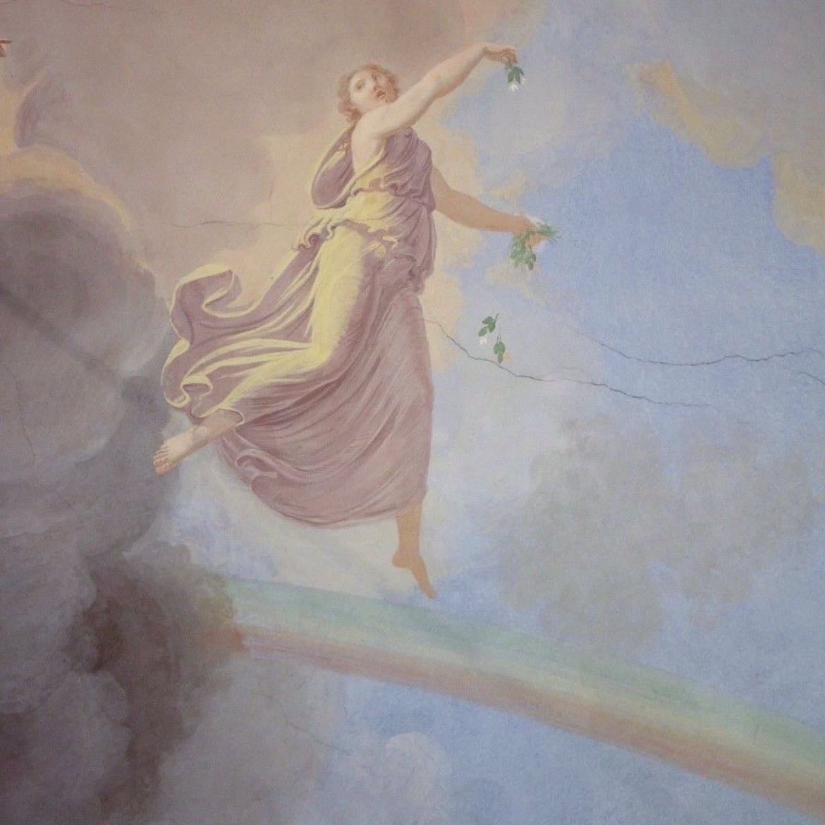 Iris - The Greek goddess of the rainbow, and a messenger of the gods; the daughter of Thaumas and Electra
Roman form: Iris