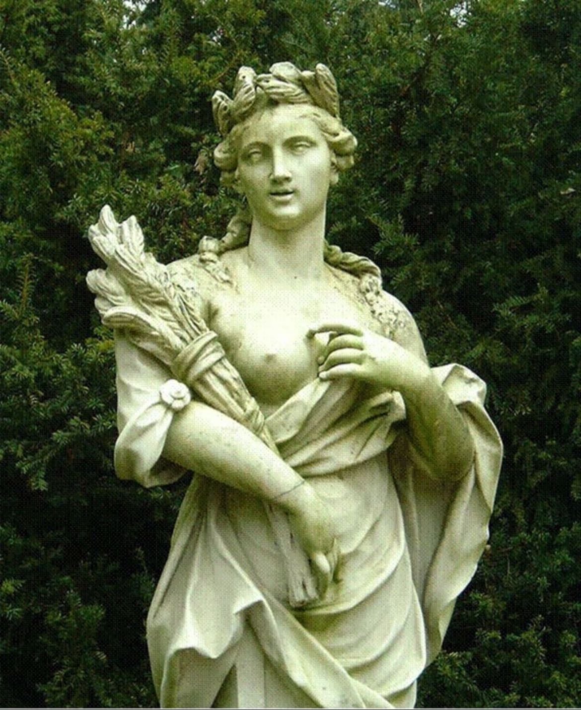 Demeter - The Greek goddess of agriculture, a daughter of the Titans Rhea and Kronos
Roman form: Ceres