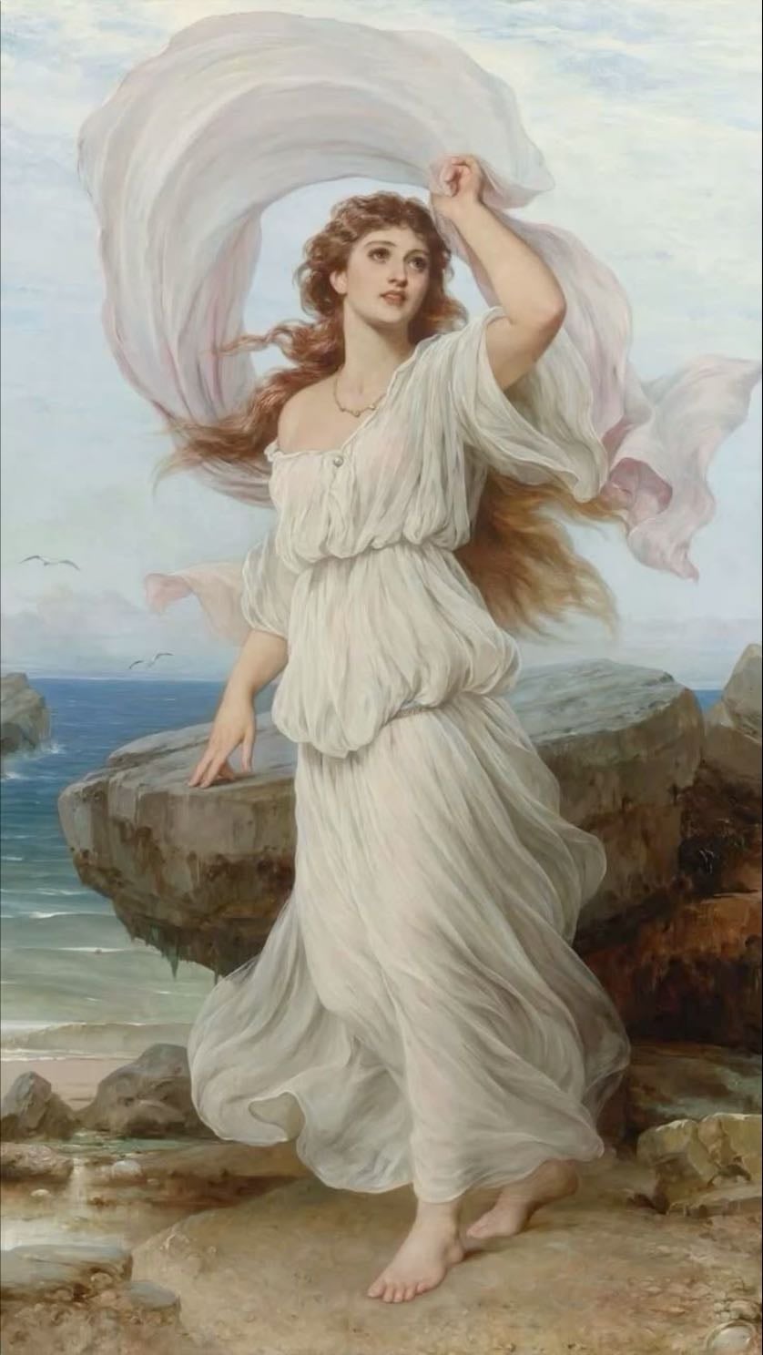 Aphrodite - The Greek goddess of love and beauty. She was married to Hephaestus, but she loved Ares, the god of war
Roman form: Venus
