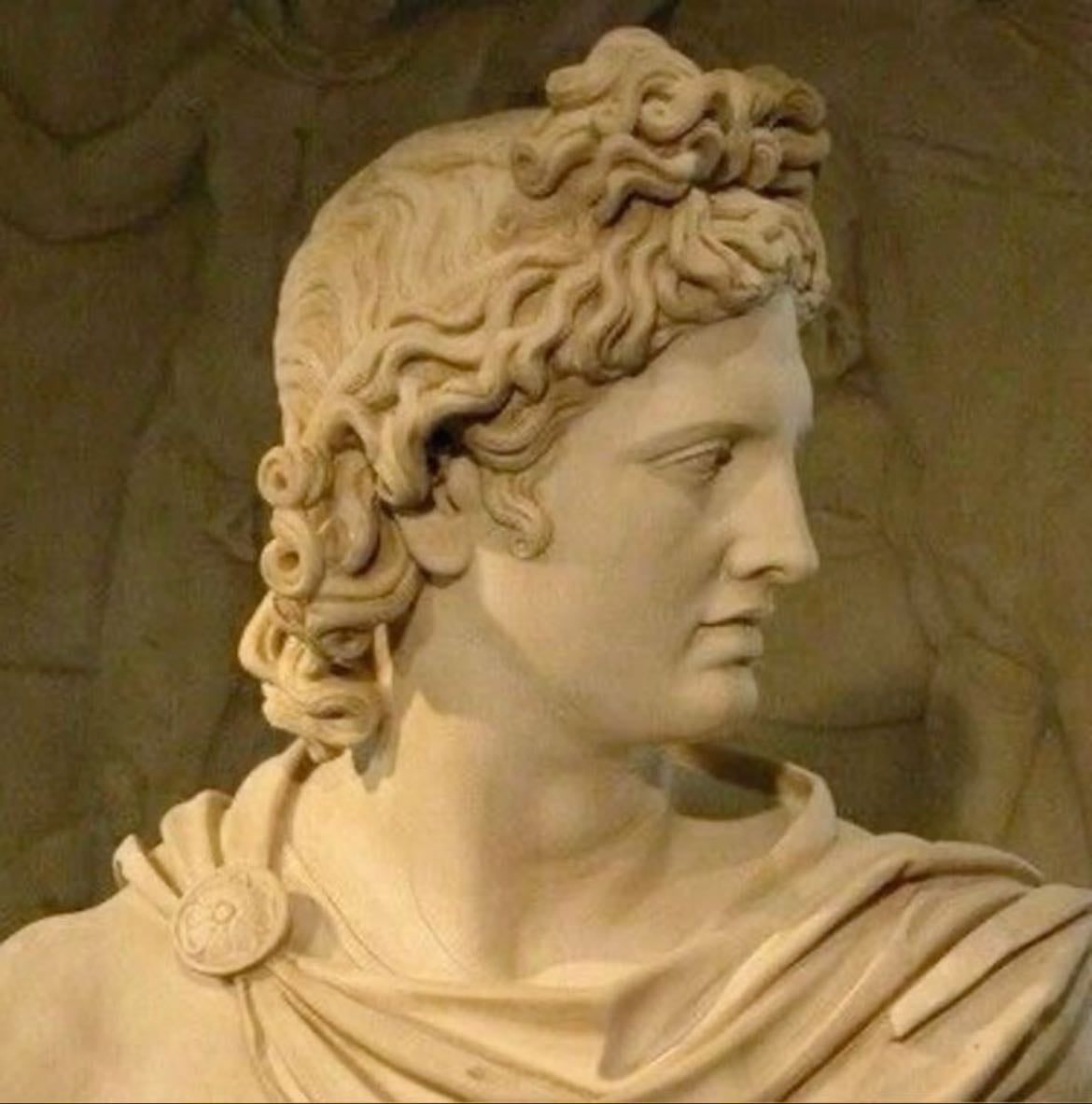 Apollo - The Greek god of the sun, prophecy, music, and healing; the son of Zeus, and the twin of Artemis
Roman form: Apollo