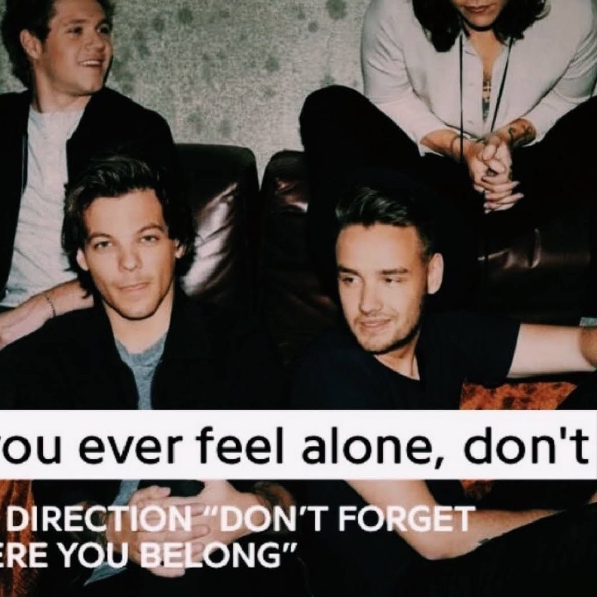 If you ever feel alone, dont - -one direction